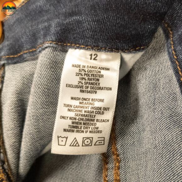 Aeropostale Curvy Jegging Denim Blue Cotton Blend Jeans High-Rise Women's Sz 12 - Picture 10 of 11